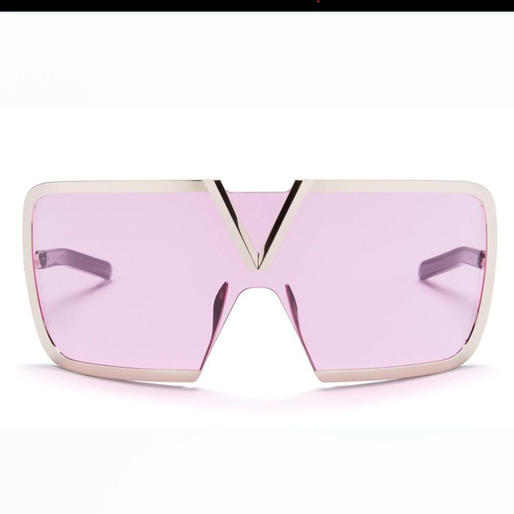 Valentino Garavani V-Romask Shield Titanium & Acetate Sunglasses